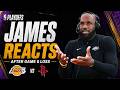 LeBron James reacts after eliminating Rockets in 6 games