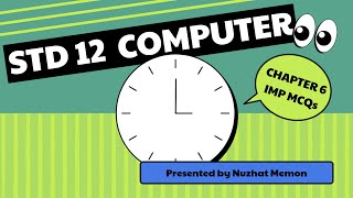 Std 12 Computer Chapter 6 Board Exam Important MCQs (GSHEB English Medium)