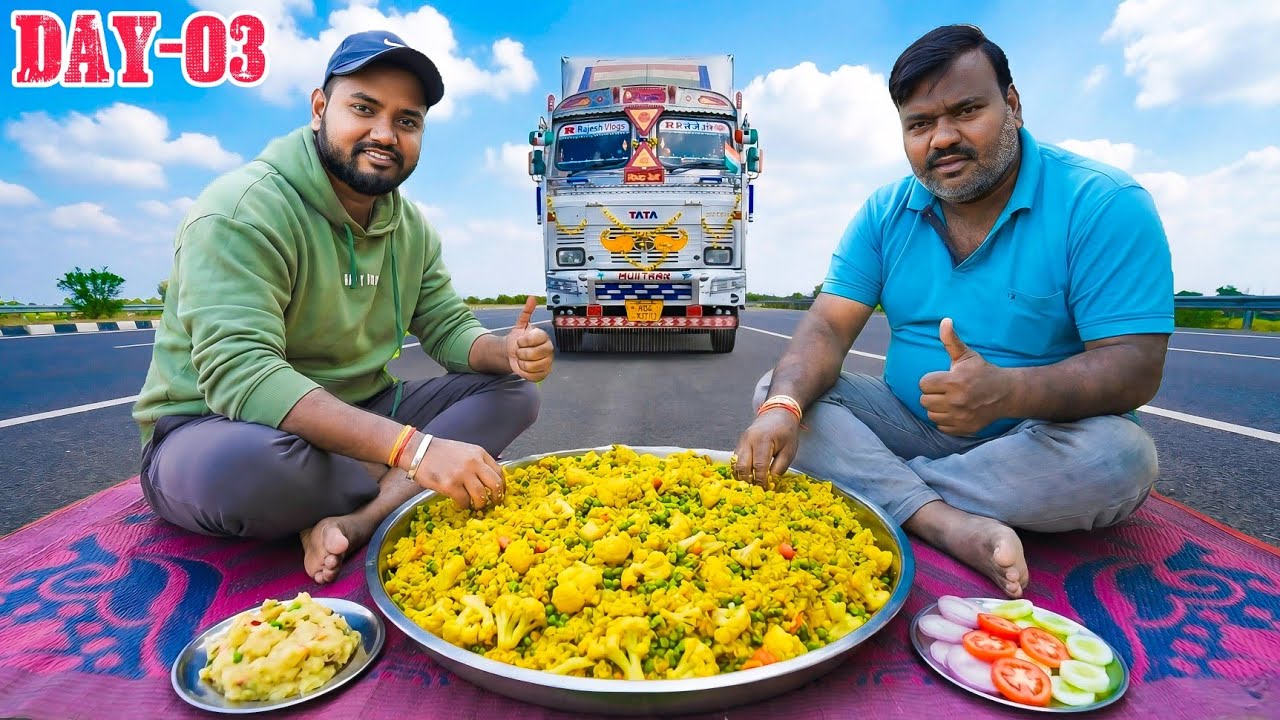 Truck Mai Khichdi Banate Hue Punjab Trip Ka Day-03 😋 || Cooking With Truck Driver 