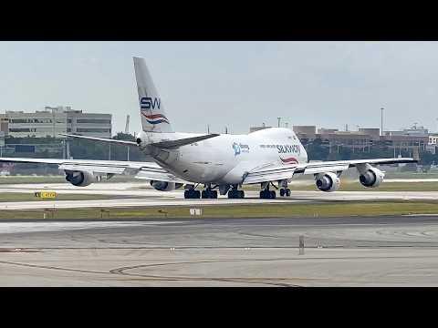 Boeing 747 engine explodes during takeoff