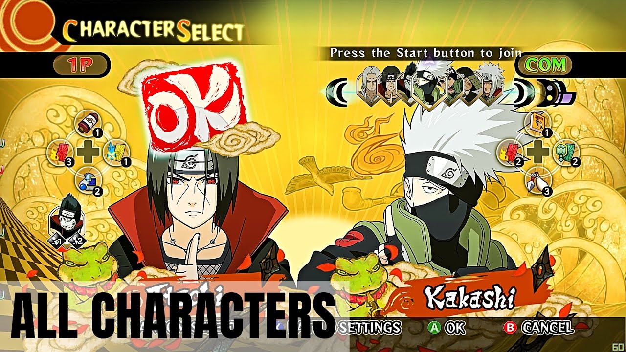 Naruto Ultimate Ninja Storm 1 All Characters Showcase (FULL Roster