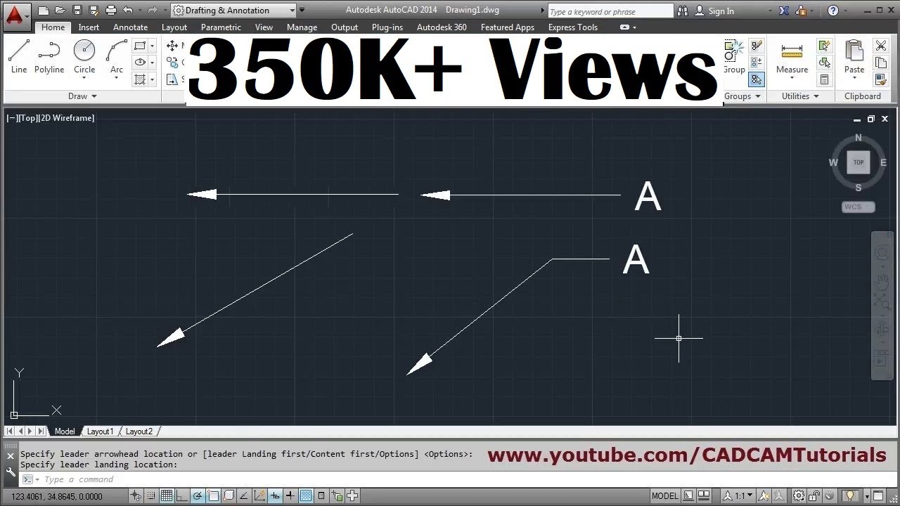 AutoCAD Line with Arrowhead YouTube