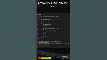 Useful Code - Insertion Sort with C#