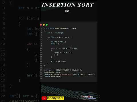Useful Code - Insertion Sort with C#