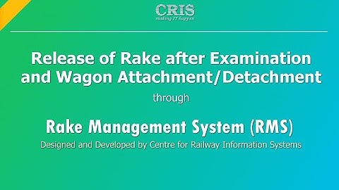 Release of Rake after Examination and Attachment/Detachment of Wagons.
