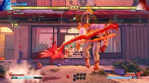 SFV AE - Ken VT2 Midscreen Followup Combo