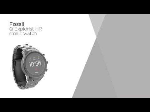 Fossil Q Explorist HR FTW4012 Steel Strap Smartwatch - Smoke | Product Overview | Currys PC World