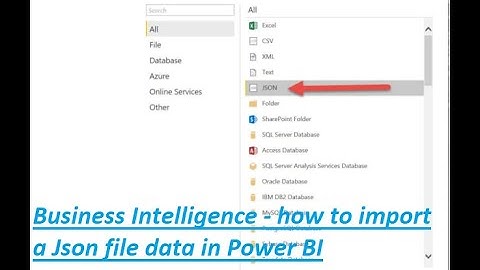 Business Intelligence - how to import a Json file data in Power BI