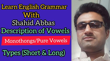 Description of English Vowels(Monothongs/Pure vowels) by Shahid Abbas