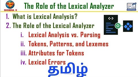 CS3501 Role of Lexical Analyzer. #cs3501 #compiler_design #lexical
