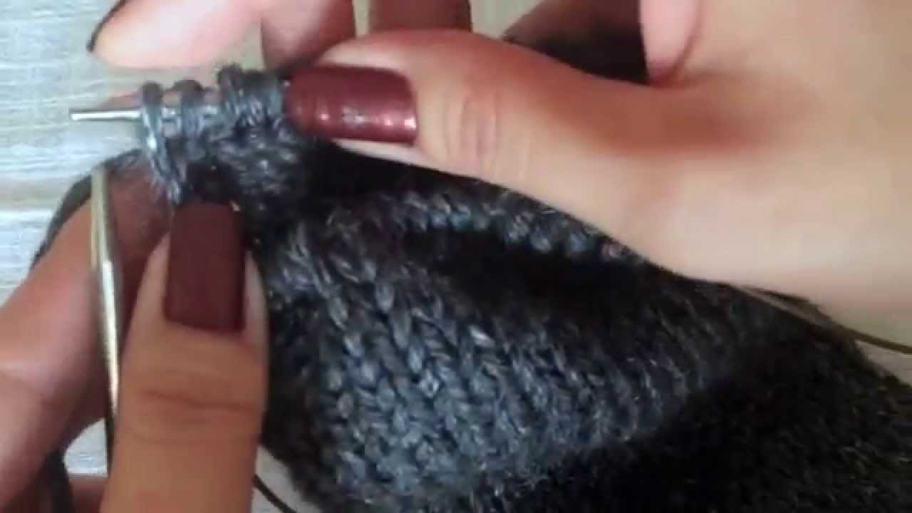 Вязание пятки носка типа "бумеранг"