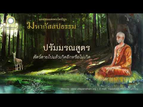 มูลนิธิอุทยานธรรม Uttayarndham Foundationปรัมมรณสูตรสัตว์ตายไปแล้วเกิดอีกหรือไม่เกิด ปรัมมรณสูตร 