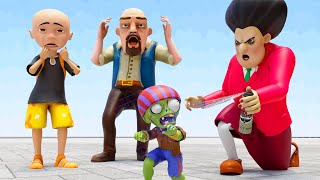 Scary Teacher 3D - Nick Troll Zombie Fake Neighbor and Miss T With a Bald Head