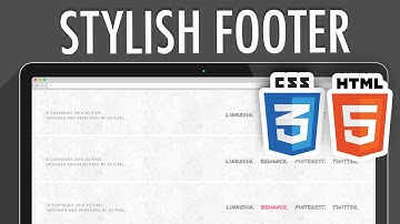 HTML5 CSS3 Stylish Footer | XO PIXEL