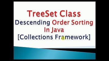 Sort TreeSet in reverse order(Descending order) Example