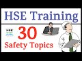 30 safety training topic  hse training topics  safety training topics  hse study guide