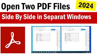 Open Two PDF Files Side By Side | How To Open Two PDF Files Side By Side in Windows 10 | Separate