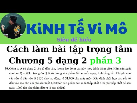 Kinh Tế Vi Mô chương 5: Cách làm bài tập trọng tâm dạng 2 phần 3 (Siêu dễ hiểu) ♥️ Quang Trung TV