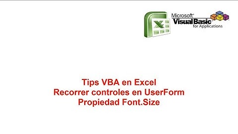 Tips VBA en Excel - Recorrer Controles en UserForm