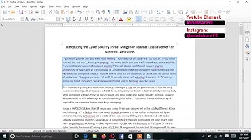 12   How to Change Fonts and Font sizes  in Libre Office Writer