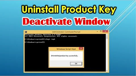 How to Deactivate Window Or Uninstall Product Key On Window 7/8/10