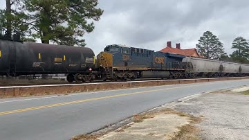CSX 970 ES44AH Nice K5HL Leads M653-27 W/ 161 Cars & Mid-DPU by Maxton,NC
