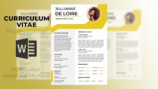 Apprenez le secret afin créer votre CV professionnel