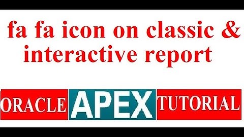 fa fa icon on classic and interactive report