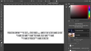 How to create film poster billing in photoshop