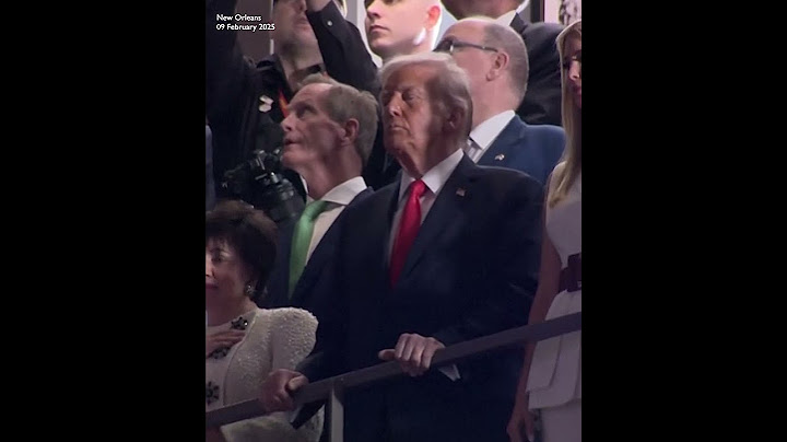 Trump salutes when US national anthem was sung at Super Bowl