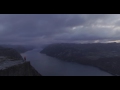 Gloomy Morning at Preikestolen, Norway - Drone 4K
