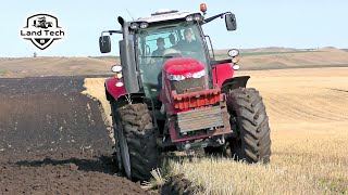 Красивая пашня: трактор Massey Ferguson 7624 с оборотным плугом UNLU! Дед и внук работа на тракторе!