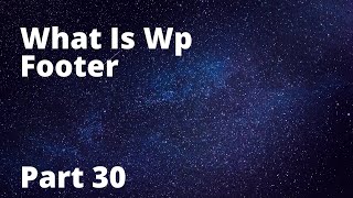 What is Wp Footer | Wordpress Theme Development Part 30 | Tech Tian
