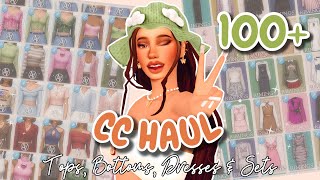 SIMS 4 : HUGE CC HAUL (Tops, Dresses, Sets & Bottoms)   CC LINKS in Description ✨