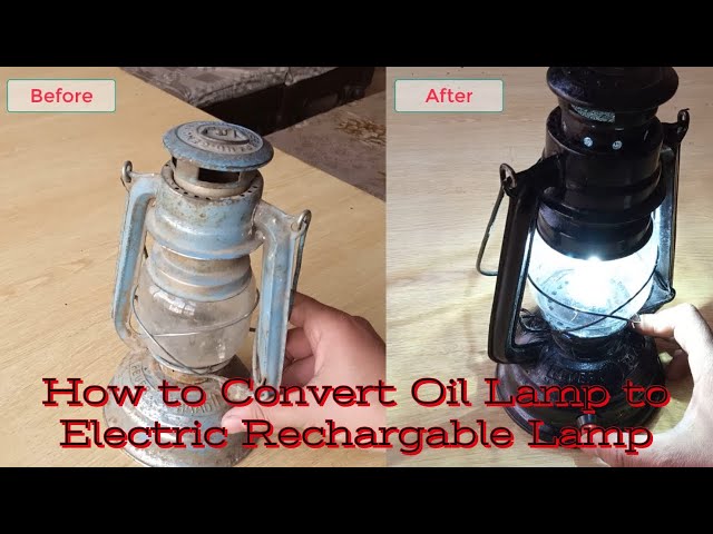 DIY Electric Lamp From A Kerosene Lamp 