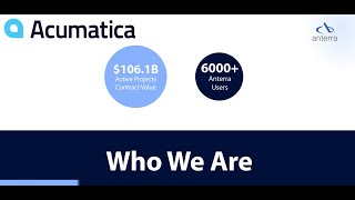 Integrated WIP and Forecasting for Acumatica with the Anterra Platform