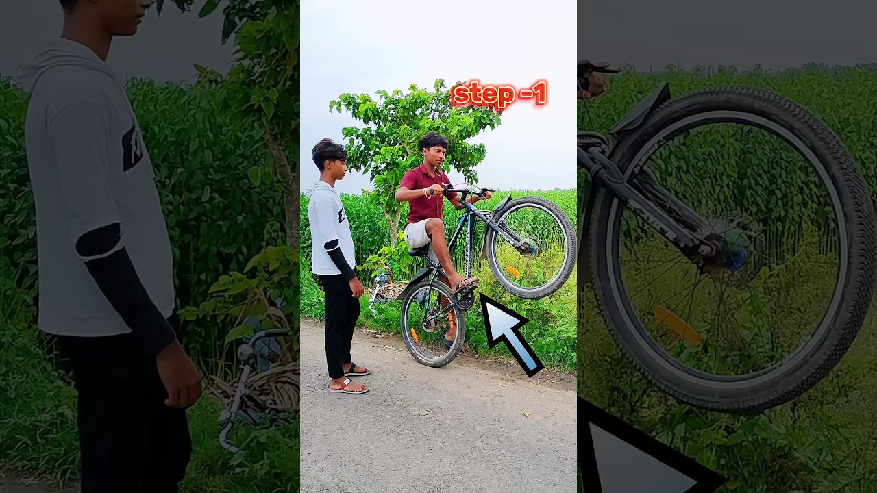 cycle wheelie tutorial at non gear cycle Tamil//😱//