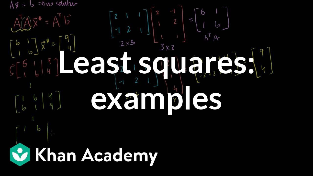 Least squares examples | Alternate coordinate systems (bases) | Linear Algebra | Khan Academy
