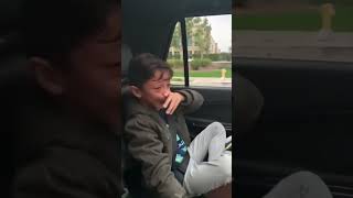 Her little brother didn’t trust her behind the wheel ￼
