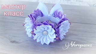 Резинка на гульку, пучок / Резинки Канзаши / DIY Laço de cabelo Kanzashi