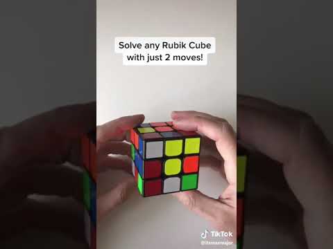 2 moves to solve a rubickscube tiktok lifehack #05