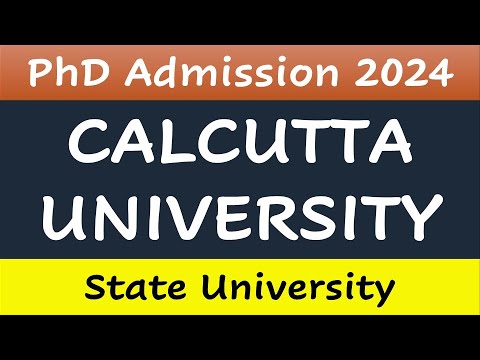PhD admission 2024 || CALCUTTA UNIVERSITY - YouTube