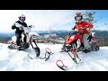 Snow Quad VS Snow Bike! Idaho Mountains Full Send!