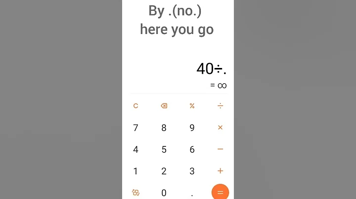 How to get infinity in an Android calculator!