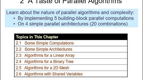 UCSB ECE 254B, Lecture 02: A Taste of Parallel Algorithms