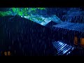Instant Sleep in 3 Minutes 😴 Heavy Rain on Roof with Relaxing Frog &amp; Cricket Sounds