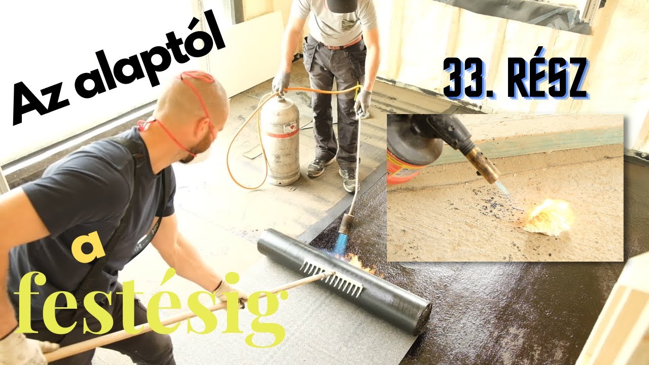Meggyújtott PURhab szigetelés??? A vízszigetelés - Az alaptól a festésig - 33. Rész