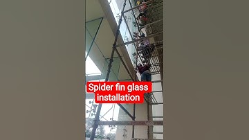 Spider fin glass installation for facade work #facade #installation #glass #yt #shorts #sorts #feed