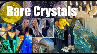 Most expensive giant crystal quartz and rare amethyst geodes at the Tucson gem show. #crystalquartz