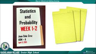 STATISTICS and PROBABILITY CLASS ORIENTATION